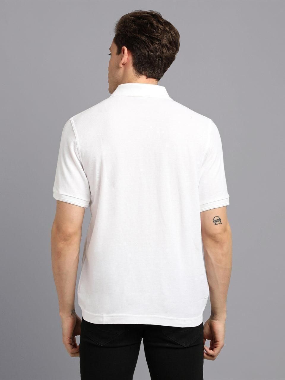 Men’s Matte Solid Polo T-Shirt – Half Sleeves, Regular Fit Casual Wear