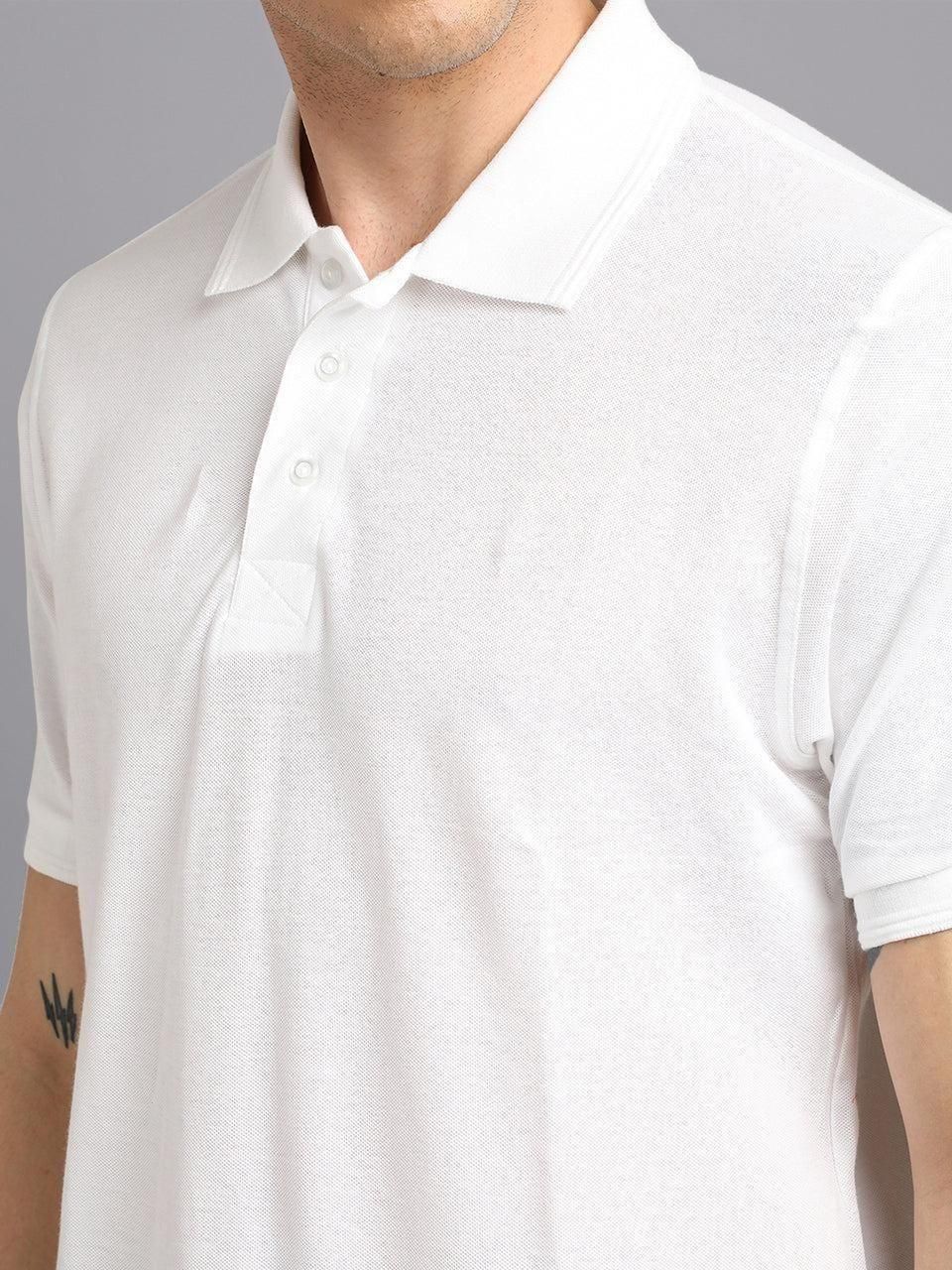Men’s Matte Solid Polo T-Shirt – Half Sleeves, Regular Fit Casual Wear
