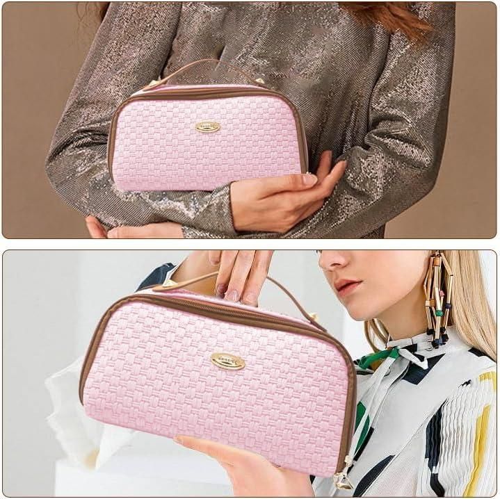 Compact Double Zipper Toiletry & Makeup Organizer