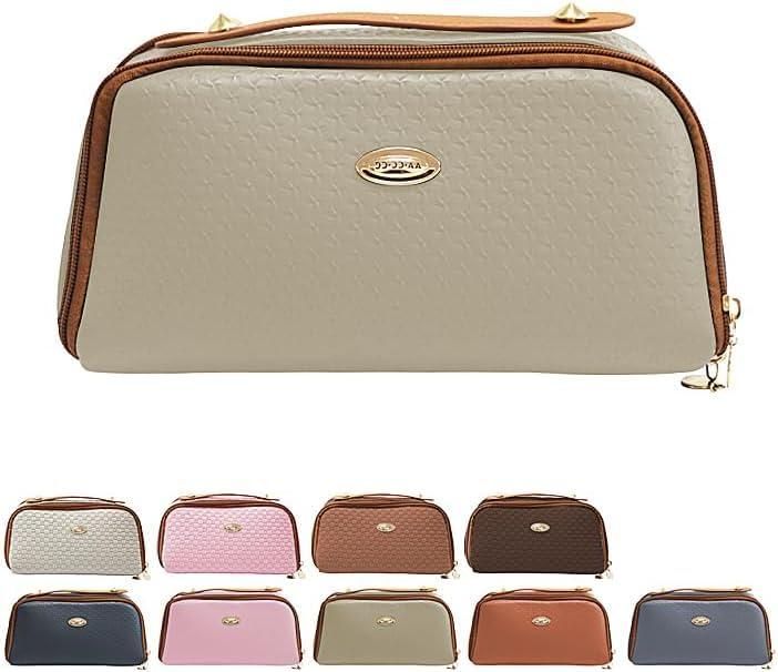 Compact Double Zipper Toiletry & Makeup Organizer