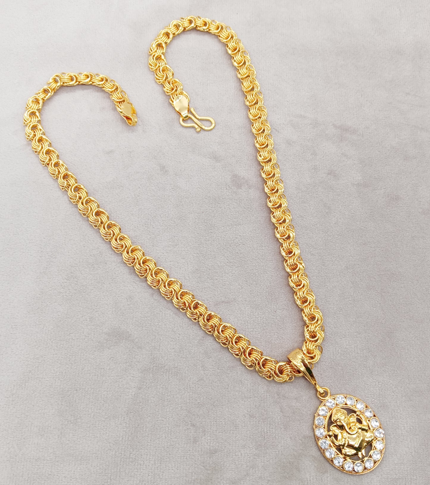 Luxurious Men’s Gold Plated Pendant with Chain – Stylish Casual Jewelry (Vol 6)