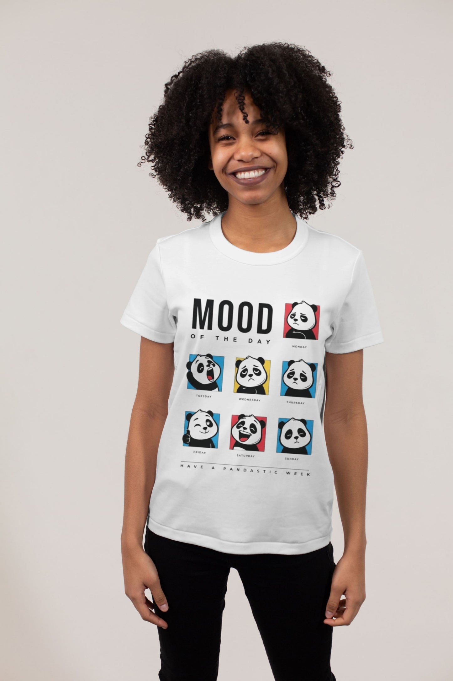 Funny Panda Mood T-Shirt β Cute Graphic Unisex Tee