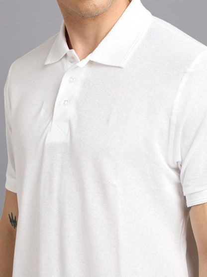 Men’s Matte Solid Polo T-Shirt – Half Sleeves, Regular Fit Casual Wear
