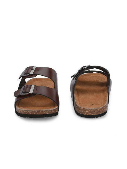 Men’s Arizona Brown Leather Slippers – Comfortable Casual Synthetic with EVA Sole
