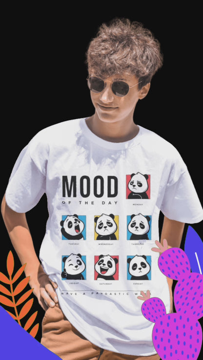 Funny Panda Mood T-Shirt – Cute Graphic Unisex Tee
