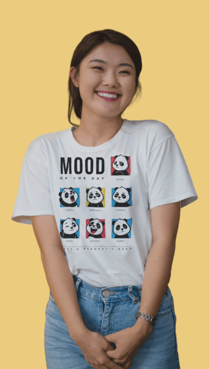 Funny Panda Mood T-Shirt – Cute Graphic Unisex Tee